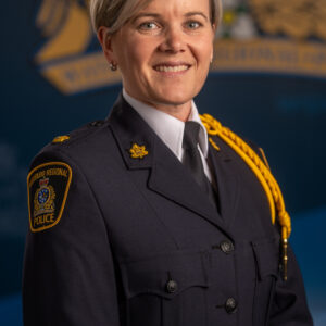 Photo headshot of Supt Jen Davis in full uniform