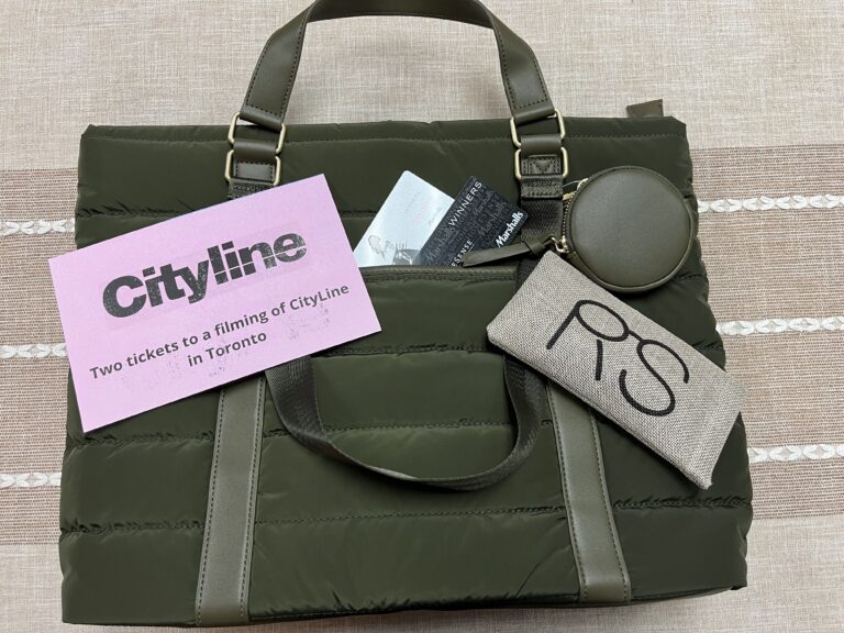 Auction package with cityline tickets and small duffel bag