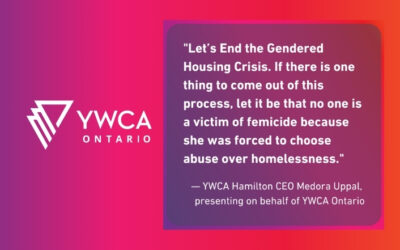 YWCA Ontario Testimony to Province’s Subcommittee on Intimate Partner Violence