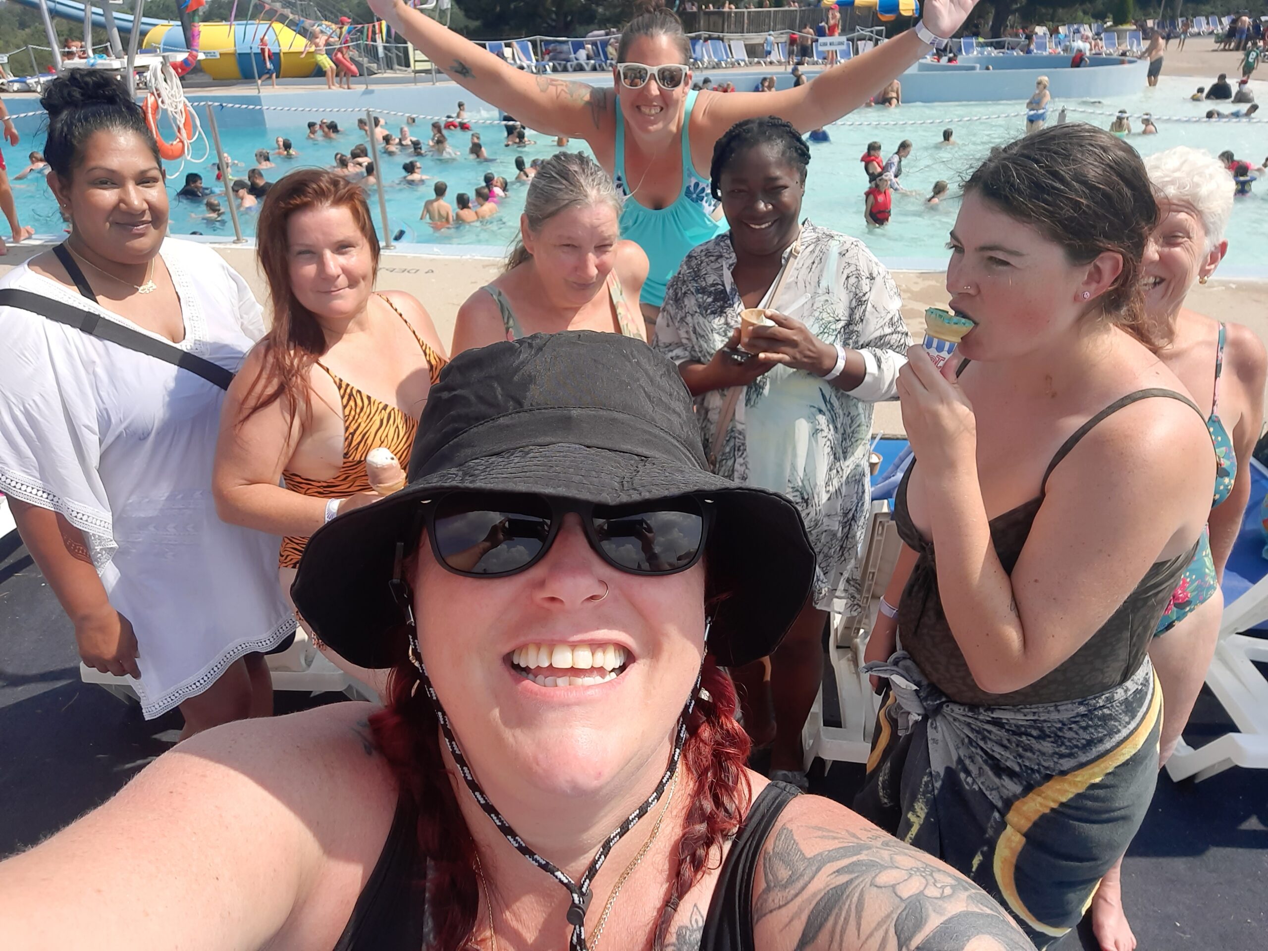 Small steps participants at bingemans water park