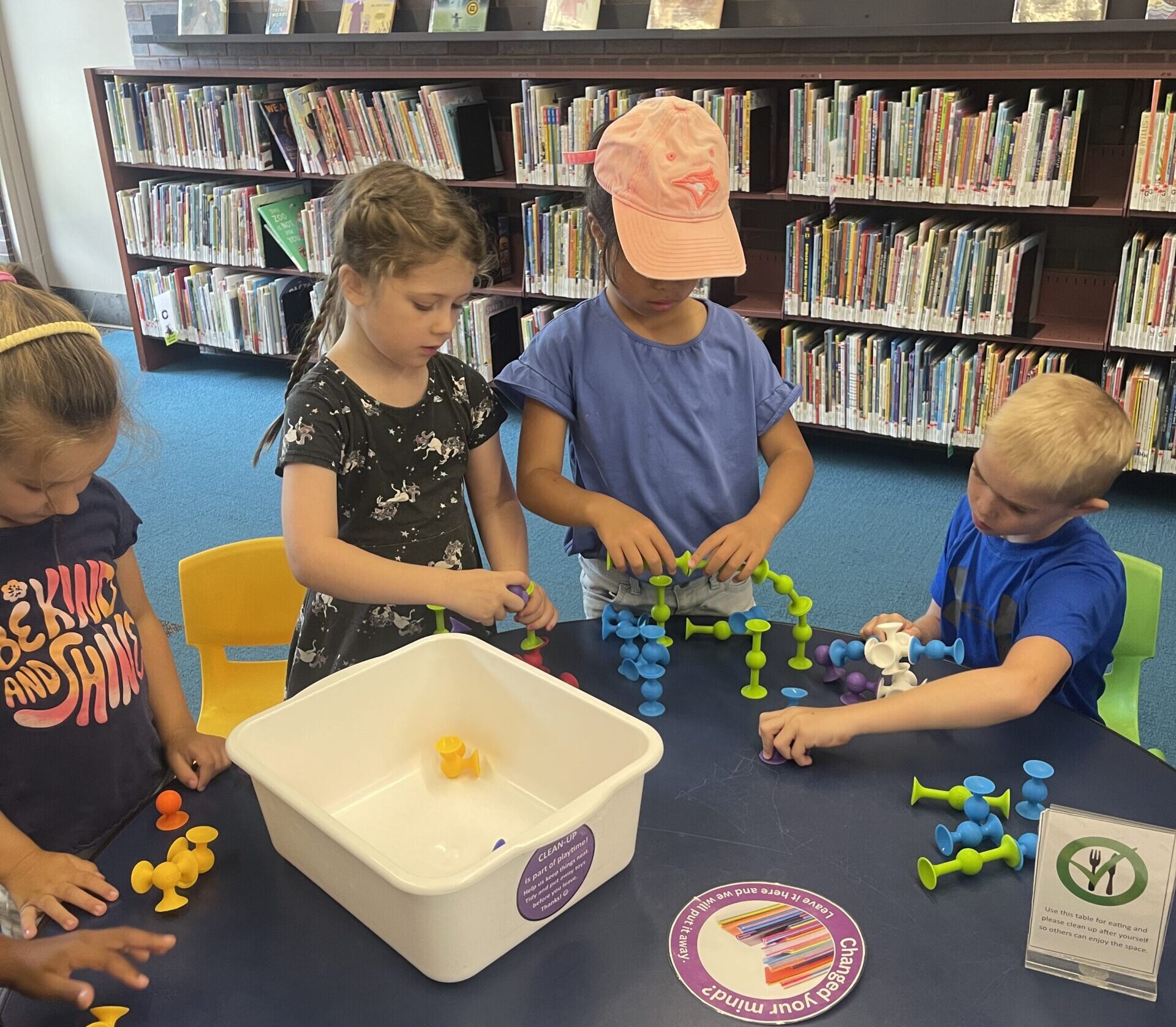 Kids playing at indoor camp