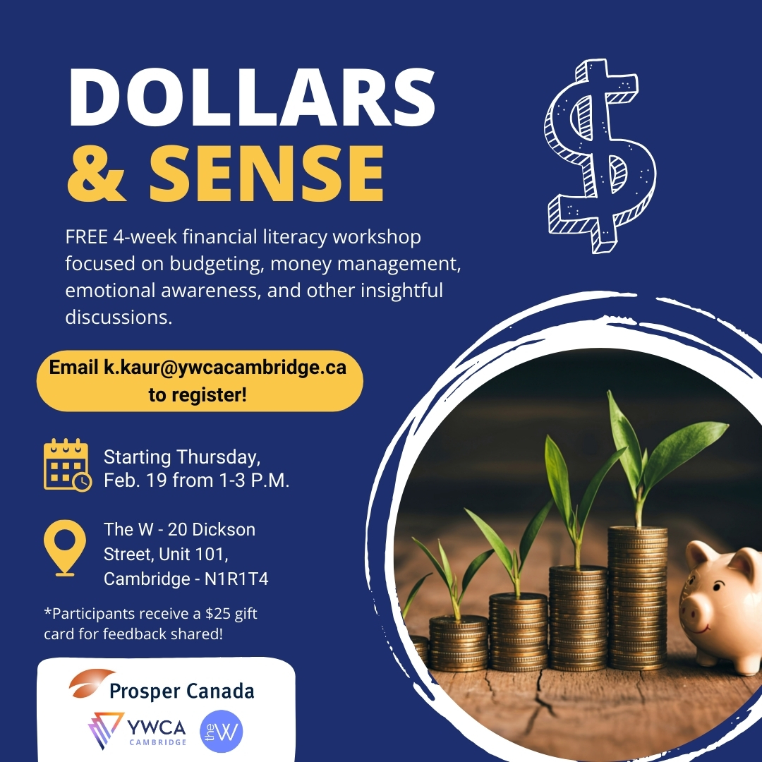 Dollars and Sense February programming poster. Info will be in text on webpage