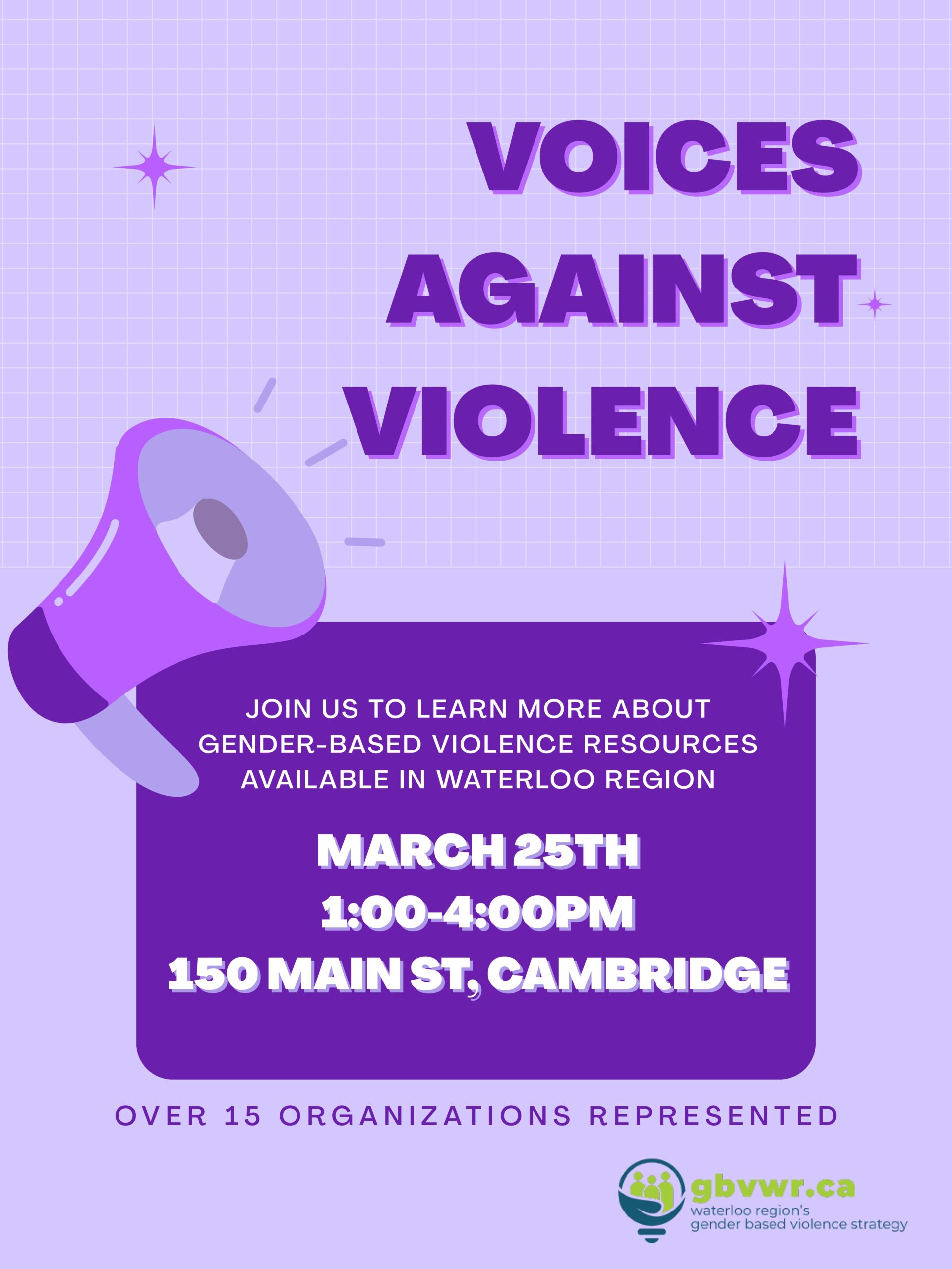 Voices Against Violence event poster